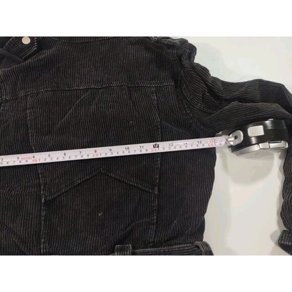 NWT VICI X FATE Womens Black Corduroy Belted Moto Jacket Sz XS Utility Y2K Biker - Picture 9 of 10
